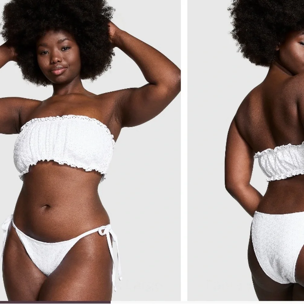 By Frankies Bikinis Rosalind Eyelet Bandeau & Bridgette Eyelet Bikini Bottom